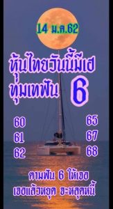 แจกชุดข้อมูลหวยหุ้น 14/1/62 ชุด 2