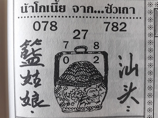 หวยน้าโกเยี้ย 17/1/62