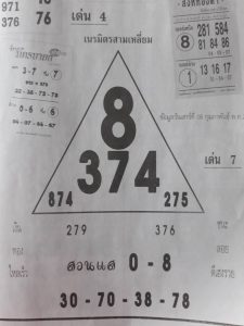 หวยเนรมิตรสามเหลี่ยม 16/2/62