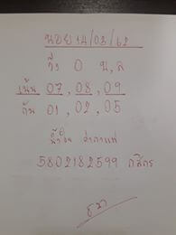 หวยฮานอยเลขแม่นเด็ด 16/3/62 ชุดที่ 12