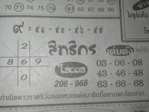 หวยสิทธิกร 1/4/62