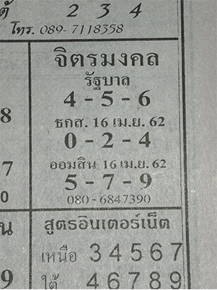 จิตจรมงคล 16/4/62