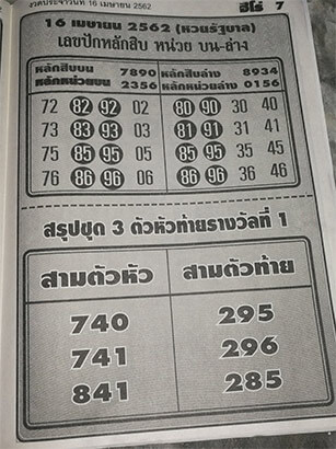 สรุปชุดสามตัว 16/4/62