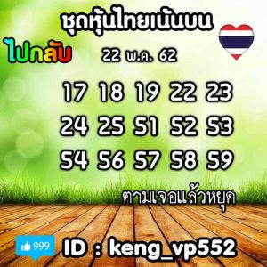 หวยหุ้นชุดเด่นทั้งวัน 22/5/62 ชุดที่5