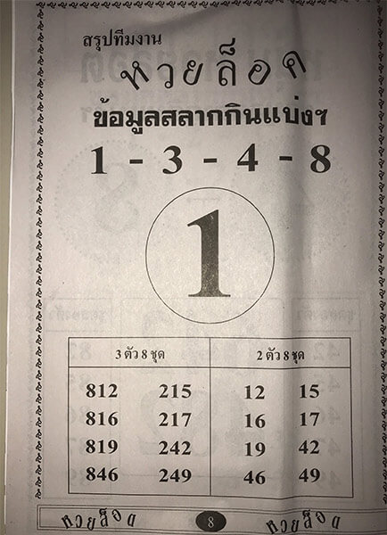 ทีมงานหวยล็อต 16/5/62