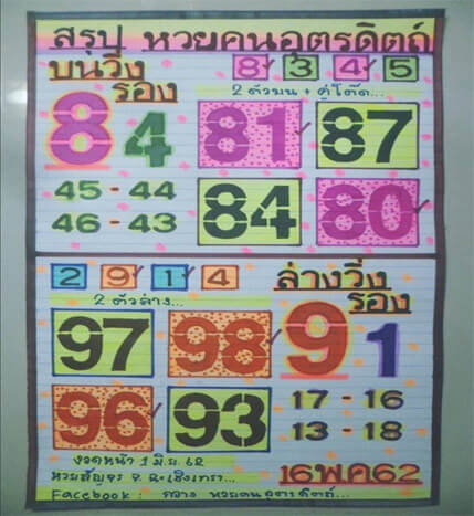 หวยคนอุตรดิตถ์ 16/5/62