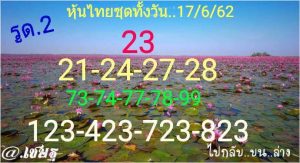 หวยหุ้นชุดเด่นทั้งวัน 17/6/62 ชุดที่9