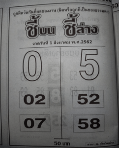 ชี้บนชี้ล่าง 1/8/62