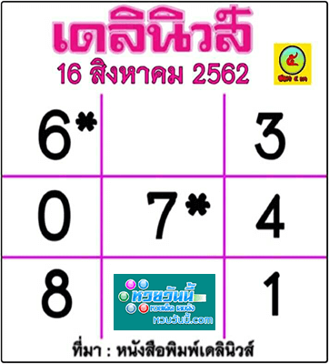 เดลินิวส์ 16/8/62