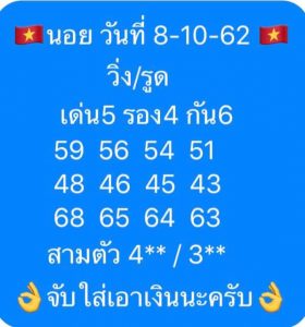 หวยฮานอยวันนี้8/10/62 ชุดที่ 9