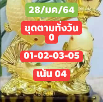 หวยหุ้นวันนี้ 28/1/64 ชุดที่14