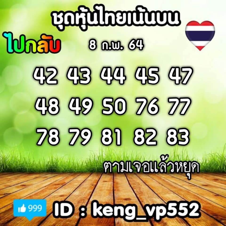 หวยหุ้นวันนี้ 8/2/64 ชุดที่12