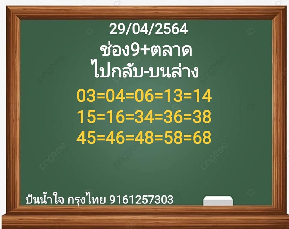 หวยหุ้นวันนี้ 29/4/64 ชุดที่5