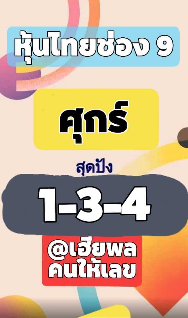 หวยหุ้นวันนี้ 30/4/64 ชุดที่10