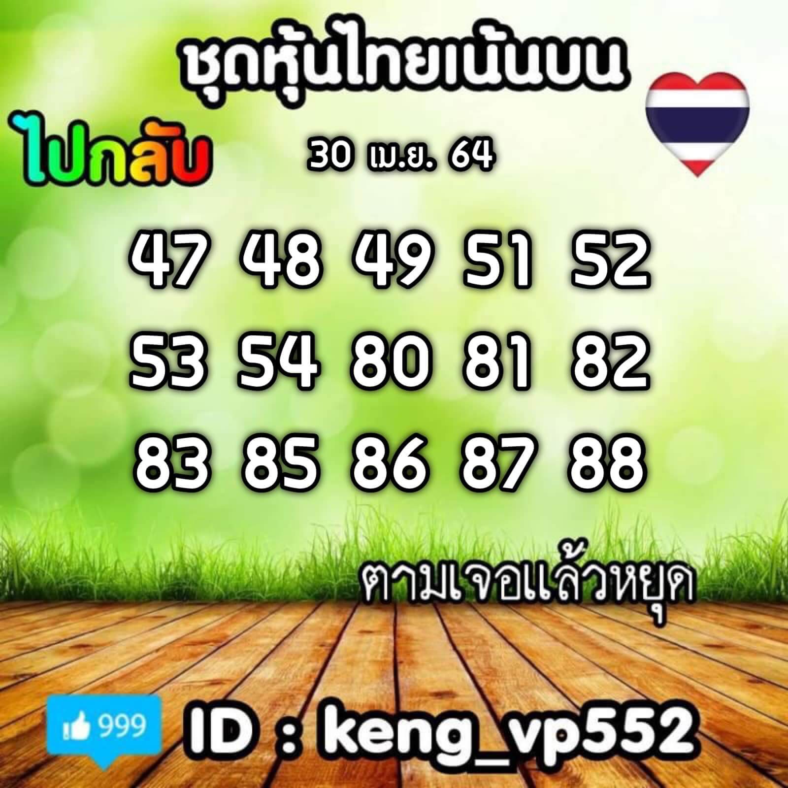 หวยหุ้นวันนี้ 30/4/64 ชุดที่12