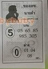 เลขนายดำ 2/5/64