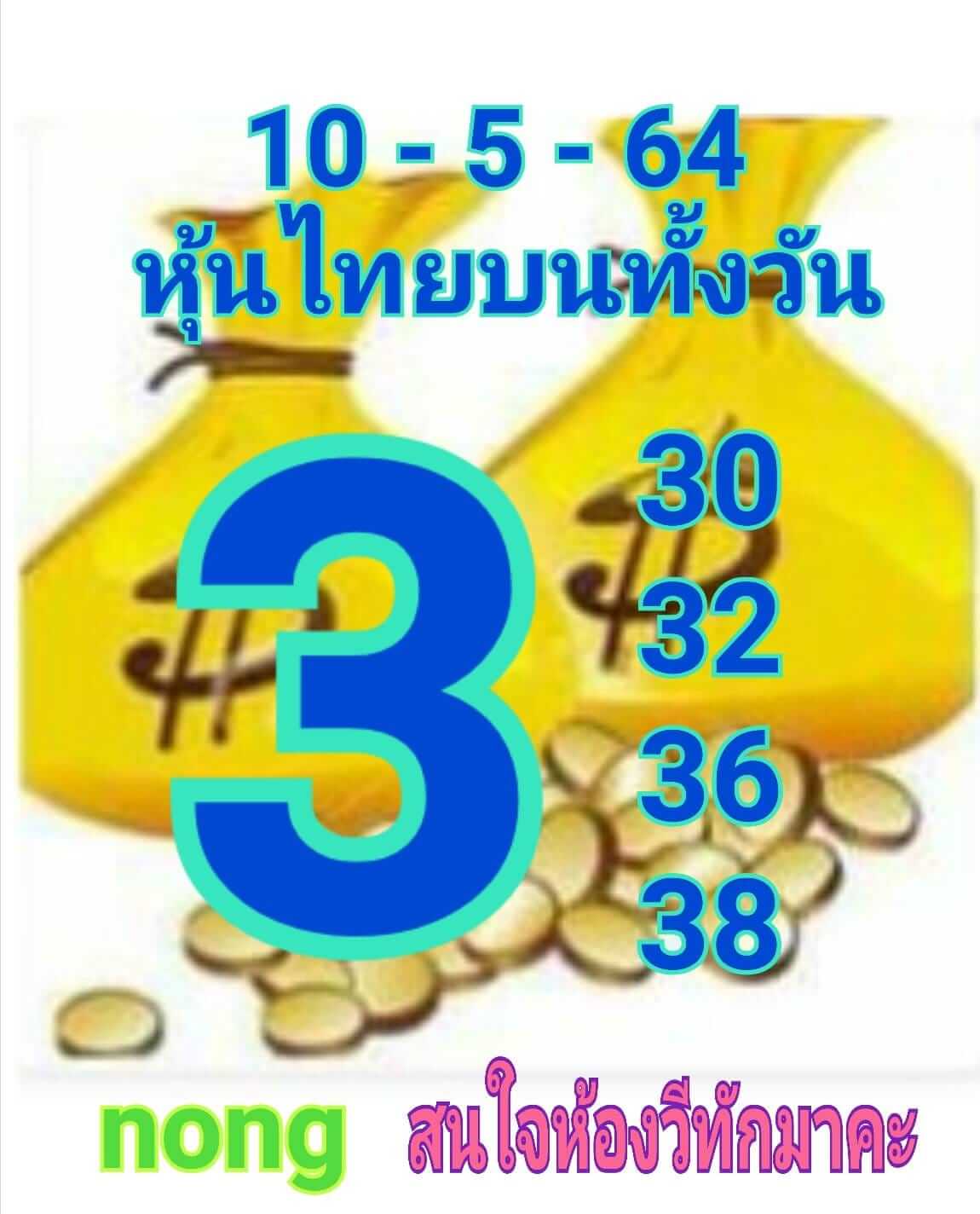 หวยหุ้นวันนี้ 10/5/64 ชุดที่15