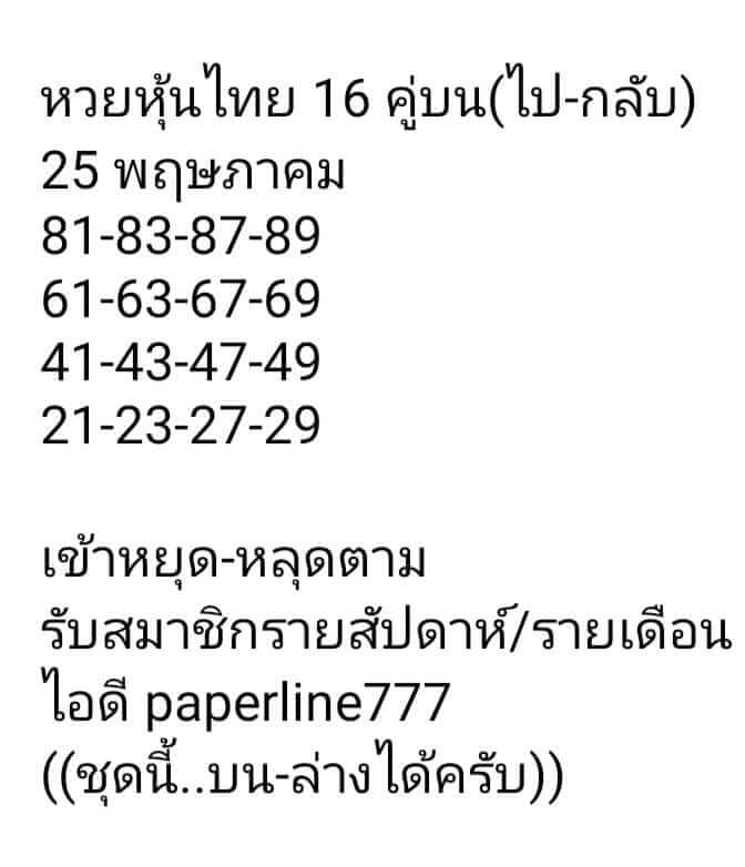 หวยหุ้นวันนี้ 25/5/64 ชุดที่3