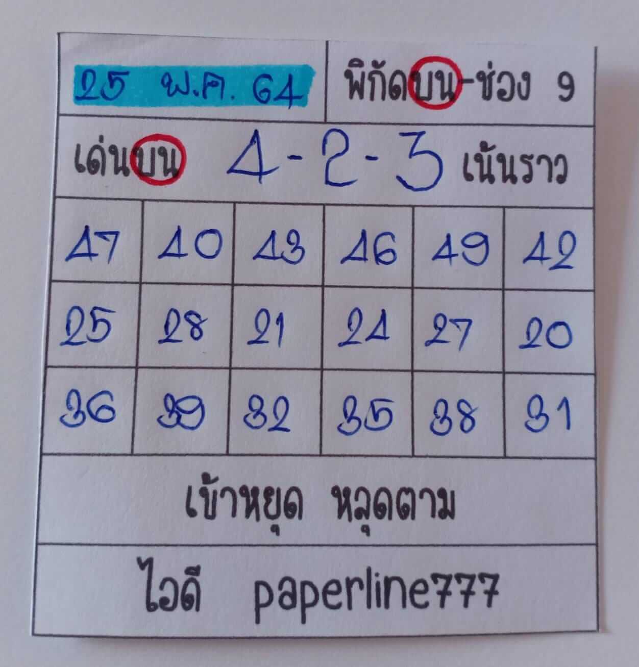 หวยหุ้นวันนี้ 25/5/64 ชุดที่9