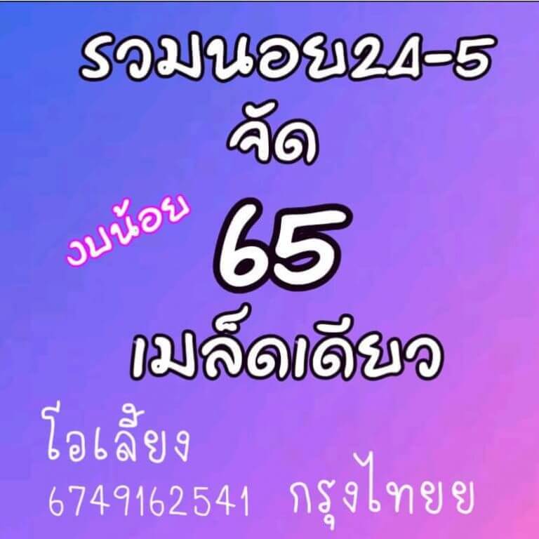 หวยฮานอยวันนี้ 24/5/64 ชุดที่14