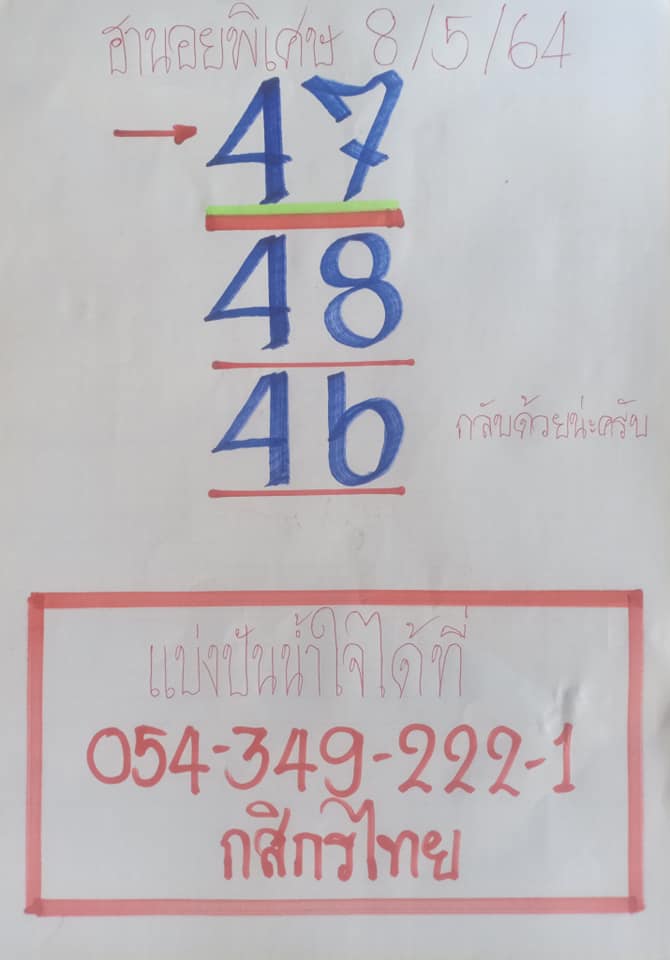 หวยฮานอยวันนี้ 8/5/64 ชุดที่13