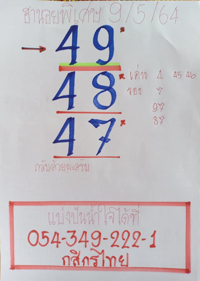 หวยฮานอยวันนี้ 9/5/64 ชุดที่2