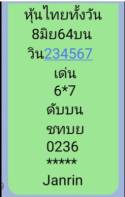 หวยหุ้น8-6-64 ชุด3