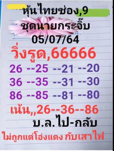 หวยหุ้น5-7-64ชุด2