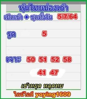 หวยหุ้น5-7-64ชุด9