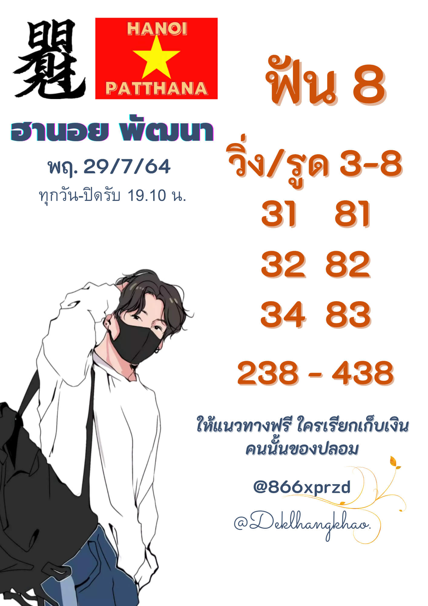 หวยฮานอย29-7-64ชุด5