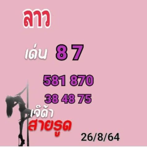 หวยลาว 26-8-64 ชุด 112