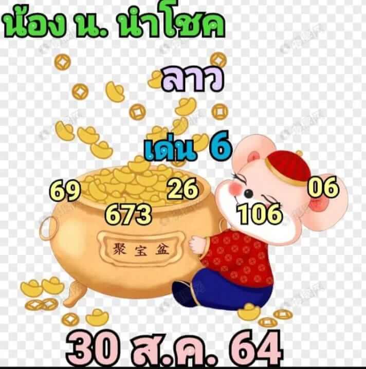 หวยลาว 30-8-64 ชุด 1