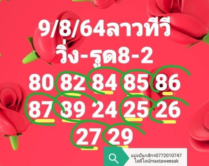 หวยลาว 9-8-64 ชุด 11