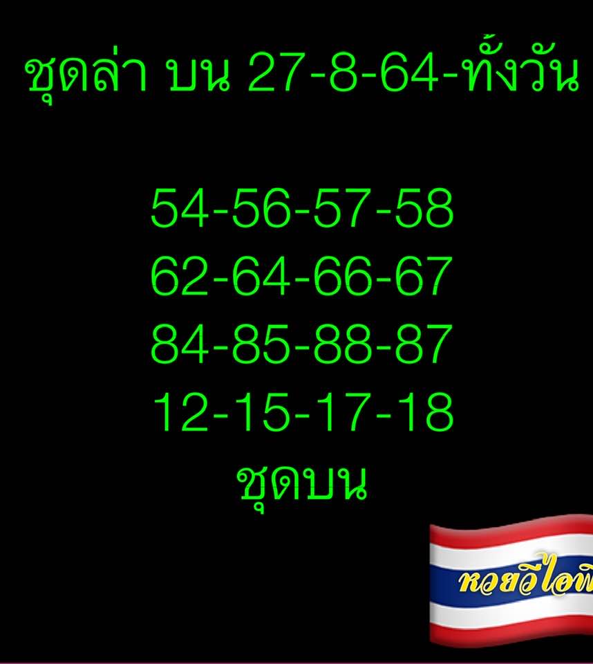 หวยหุ้น 27-8-64 ชุด 4