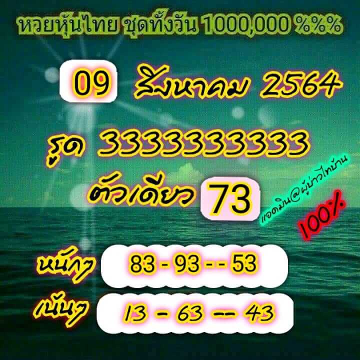 หวยหุ้น 9-8-64 ชุด2