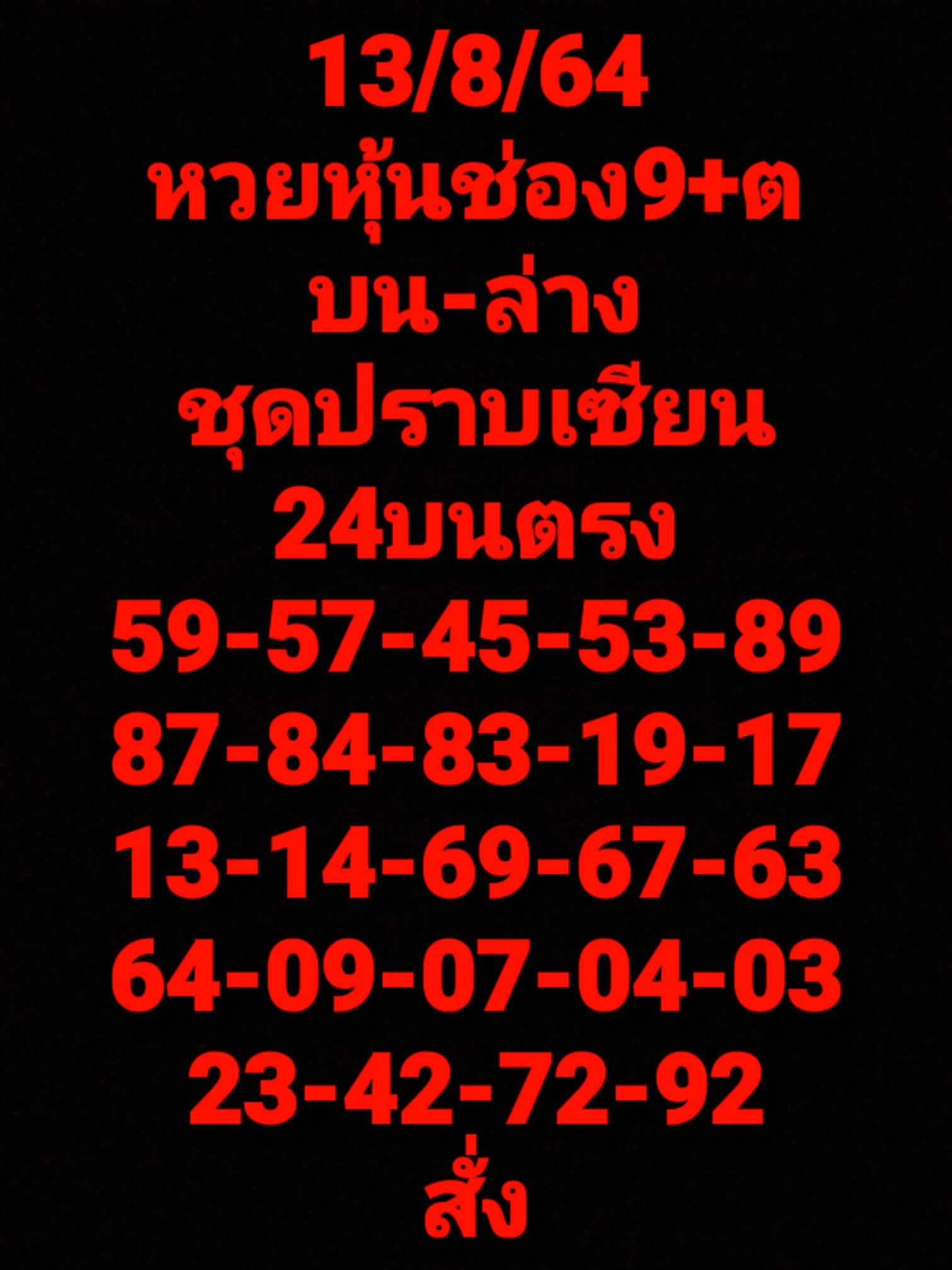 หวยหุ้น13-8-64ชุด2