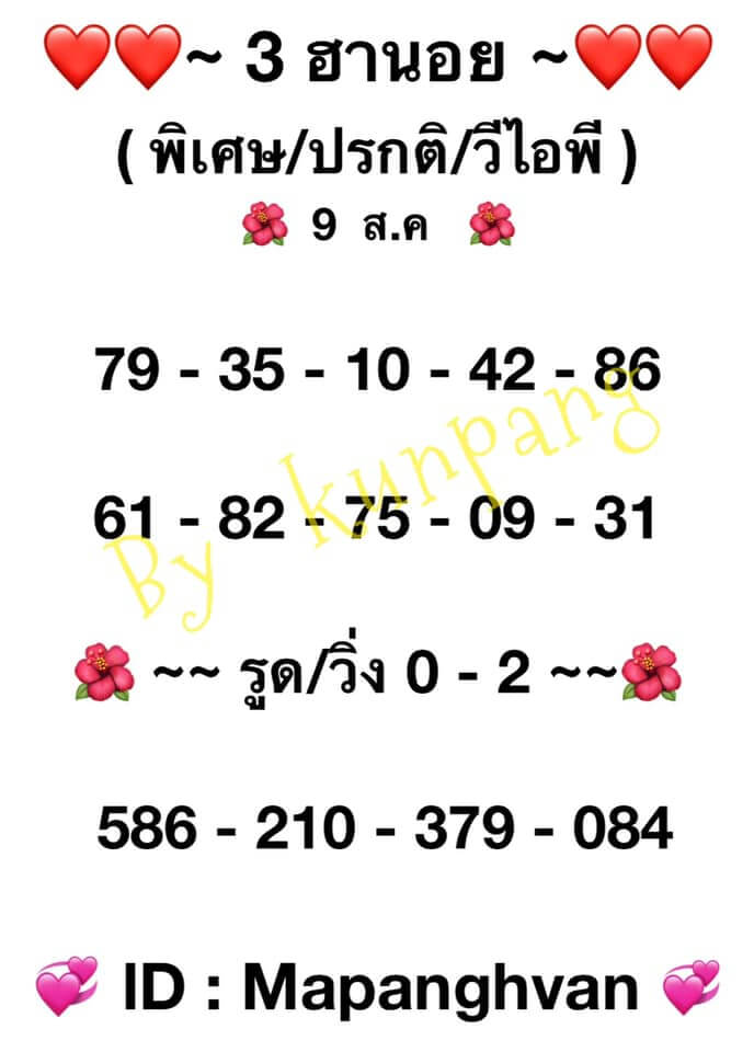 หวยฮานอย 9-8-64ชุด2