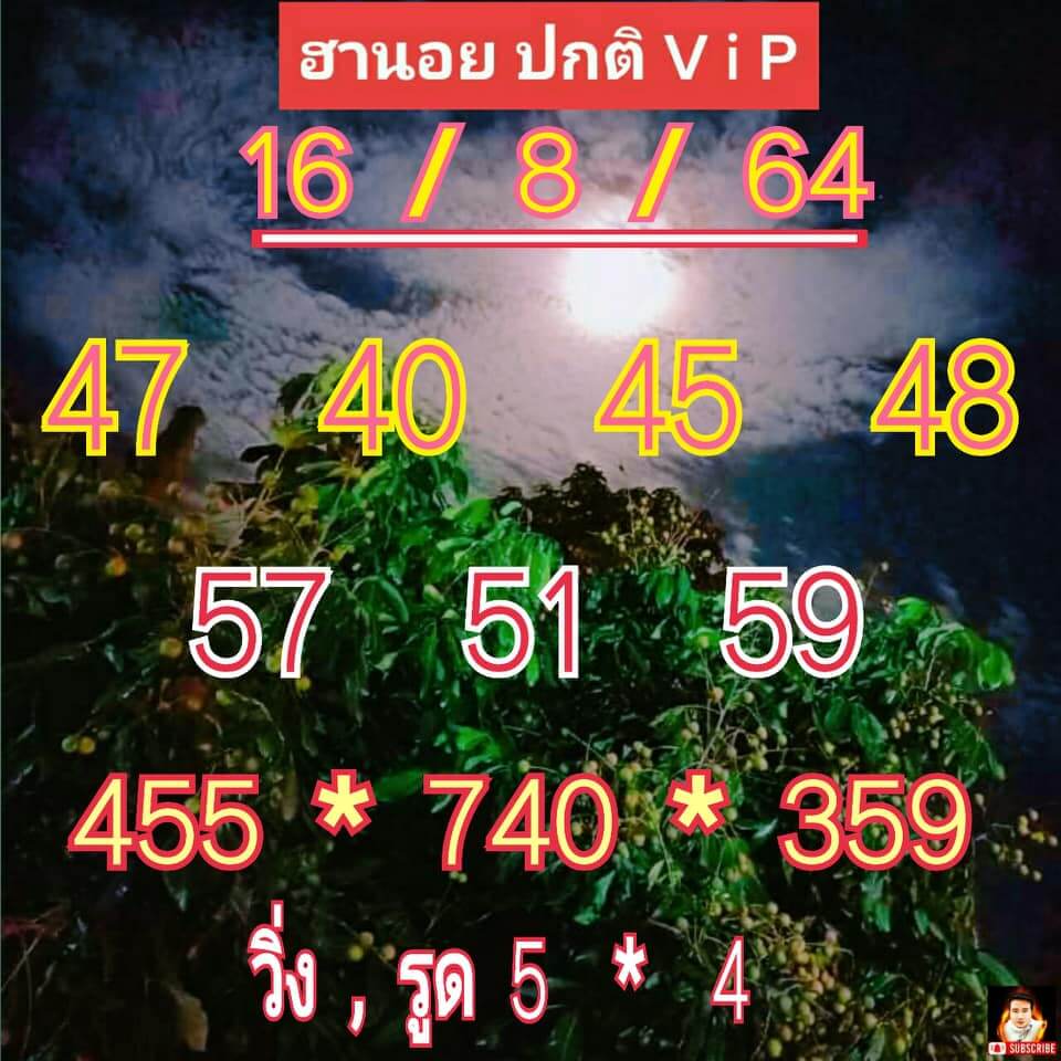 หวยฮานอย16-8-64ชุด 11