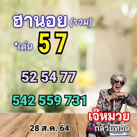 หวยฮานอย28-8-64 ชุด 6