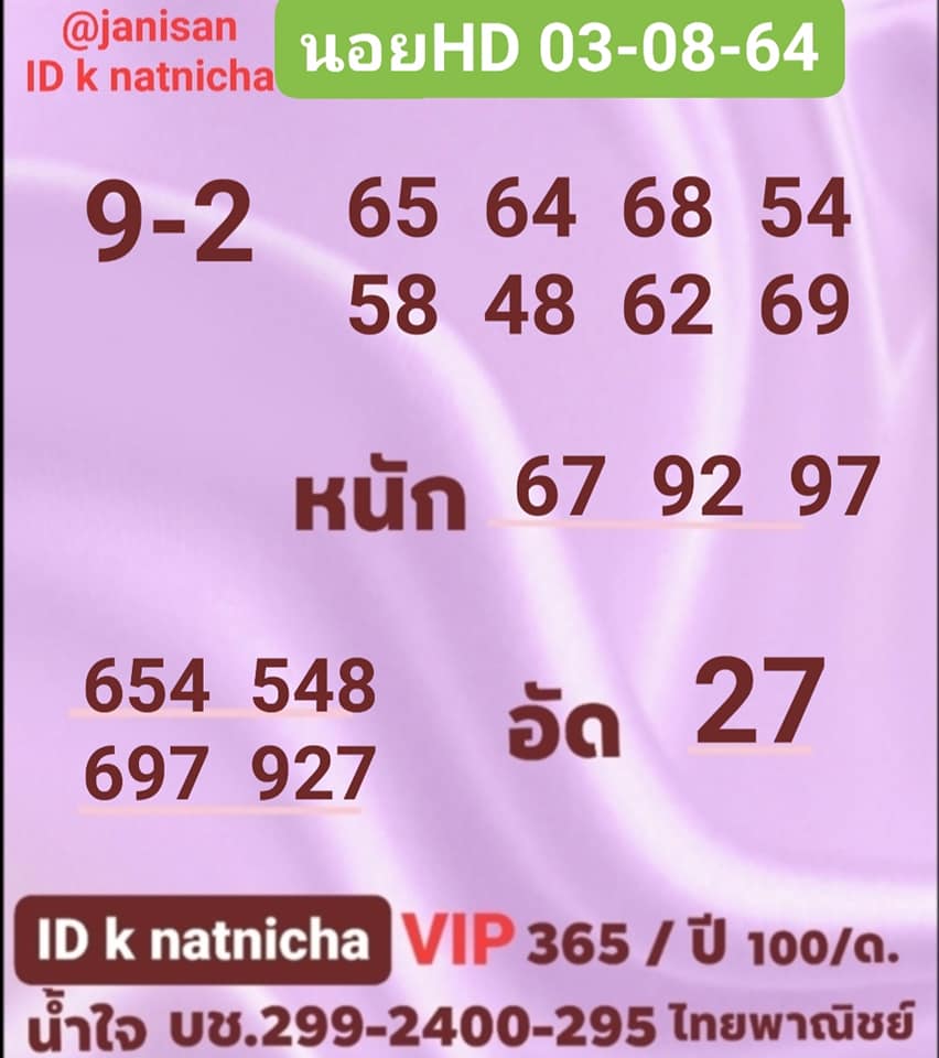 หวยฮานอย3-8-64ชุด8