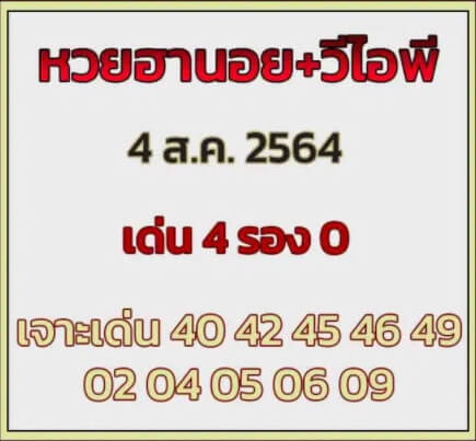 หวยฮานอย4-8-64ชุด11