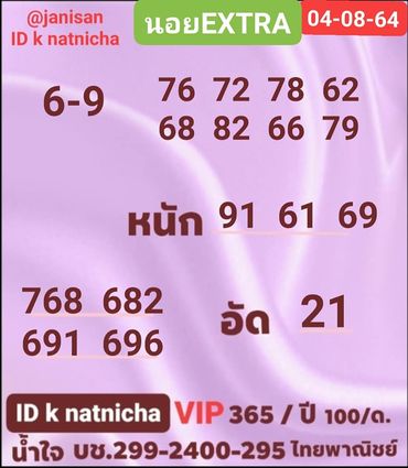 หวยฮานอย4-8-64ชุด5