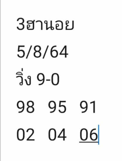 หวยฮานอย5-8-64ชุด12