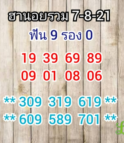 หวยฮานอย7-8-64ชุด5