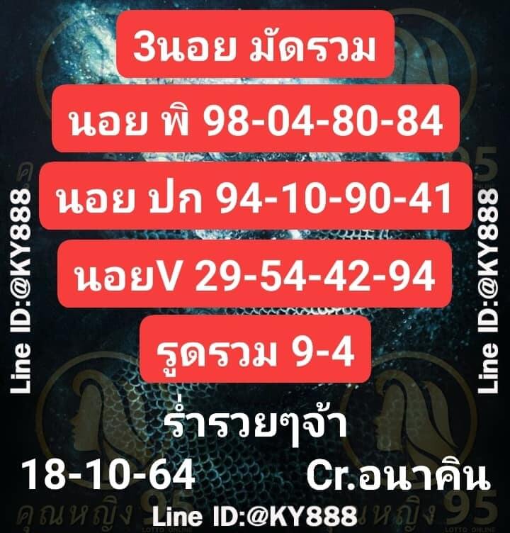 หวยฮานอย 18-10-64 ชุด 2