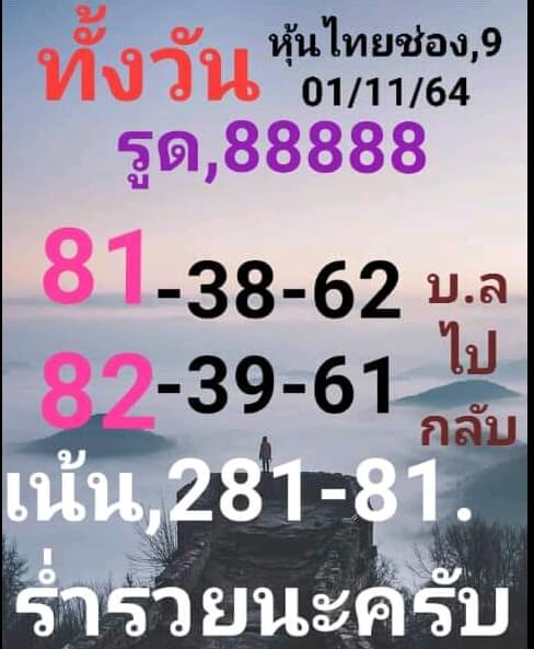 หวยหุ้น 1-11-64 ชุด 3