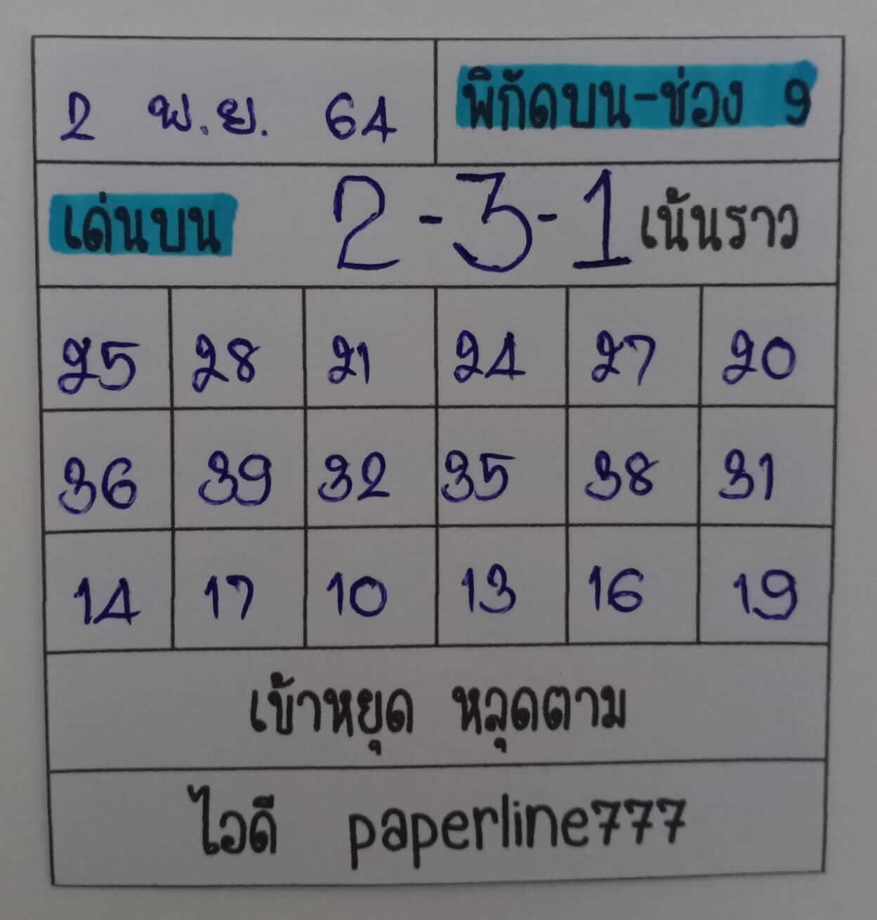 หวยหุ้น 2-11-64 ชุด 6