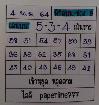 หวยหุ้น 4-11-64 ชุด 1