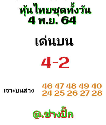 หวยหุ้น 4-11-64 ชุด 11