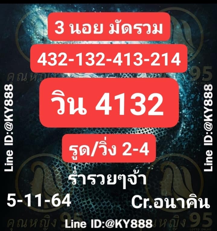 หวยฮานอย 5-11-64 ชุด 11